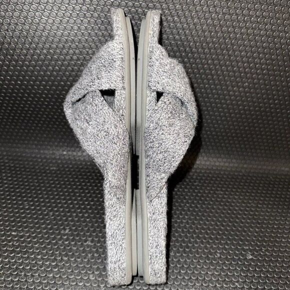 FitFlop Women's Love Gray Marled Gracie Merino Wool Cross Slides Size 10 - Picture 5 of 9